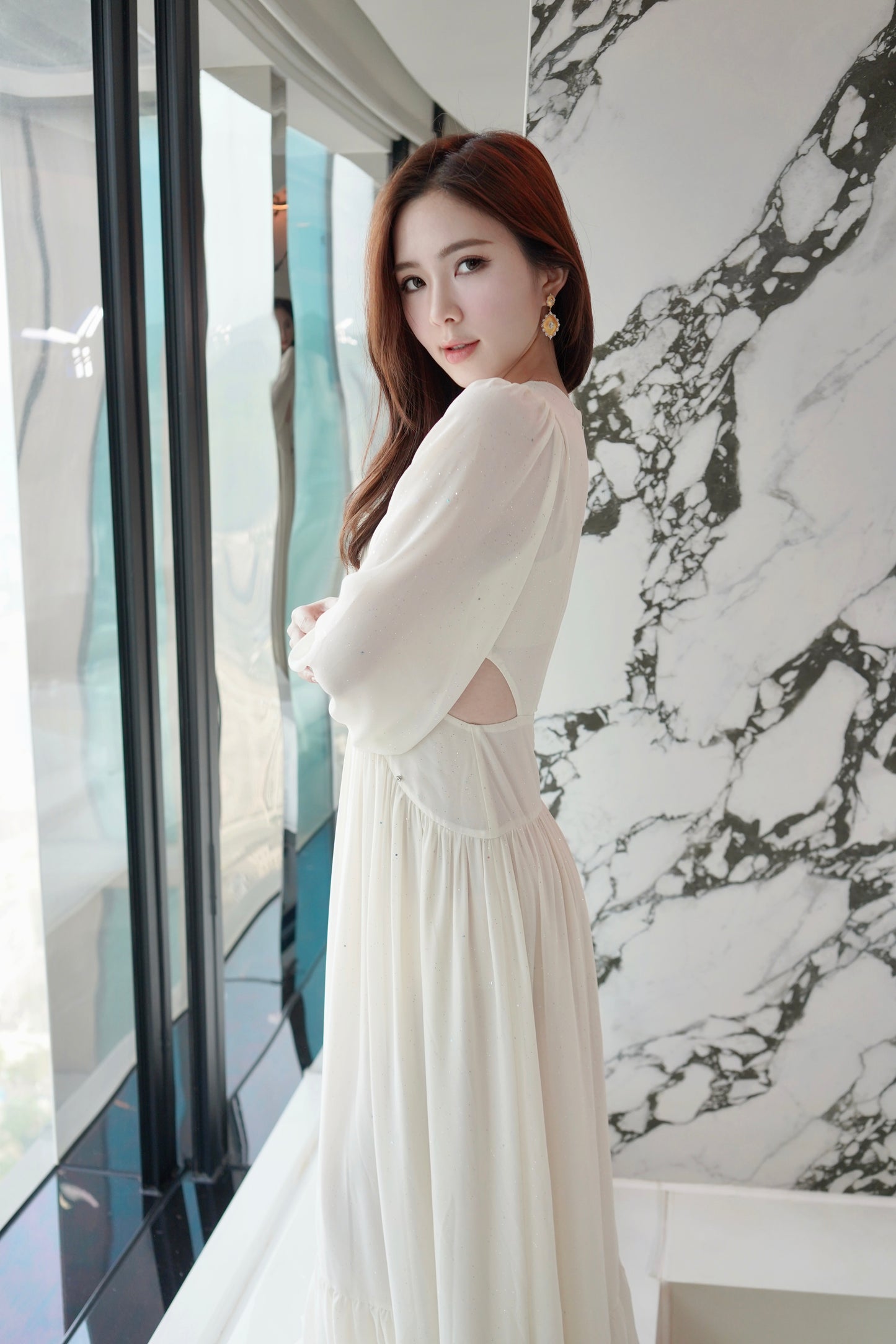 White Diamond Long Dress