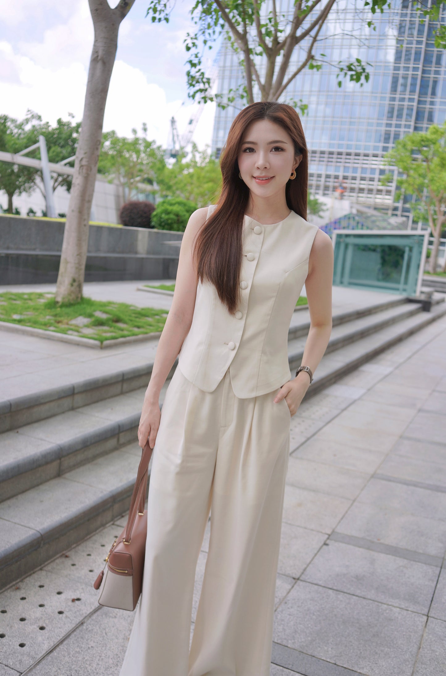 Beige Trouser Pant