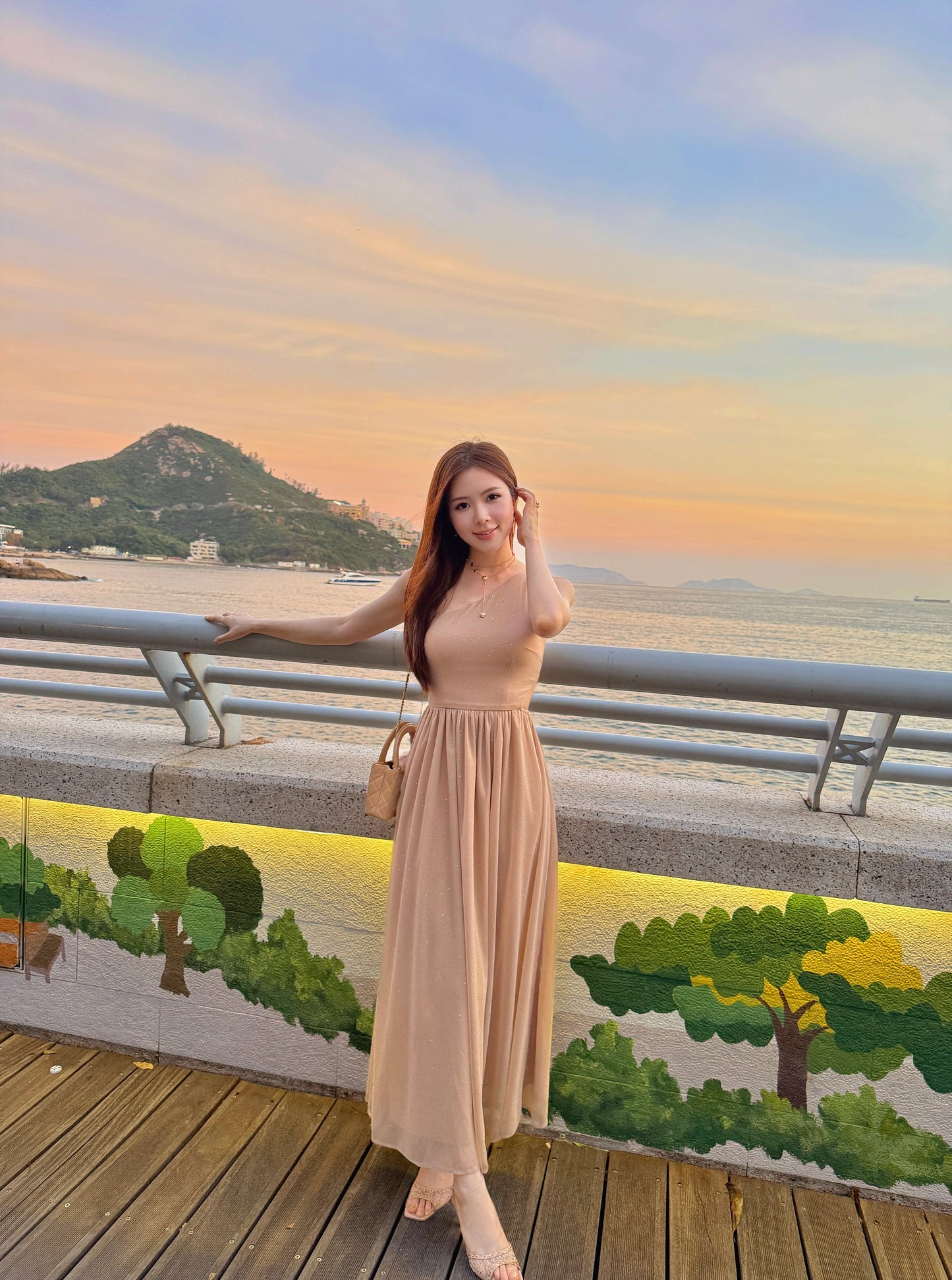 Slant Shoulder Goddess Dress