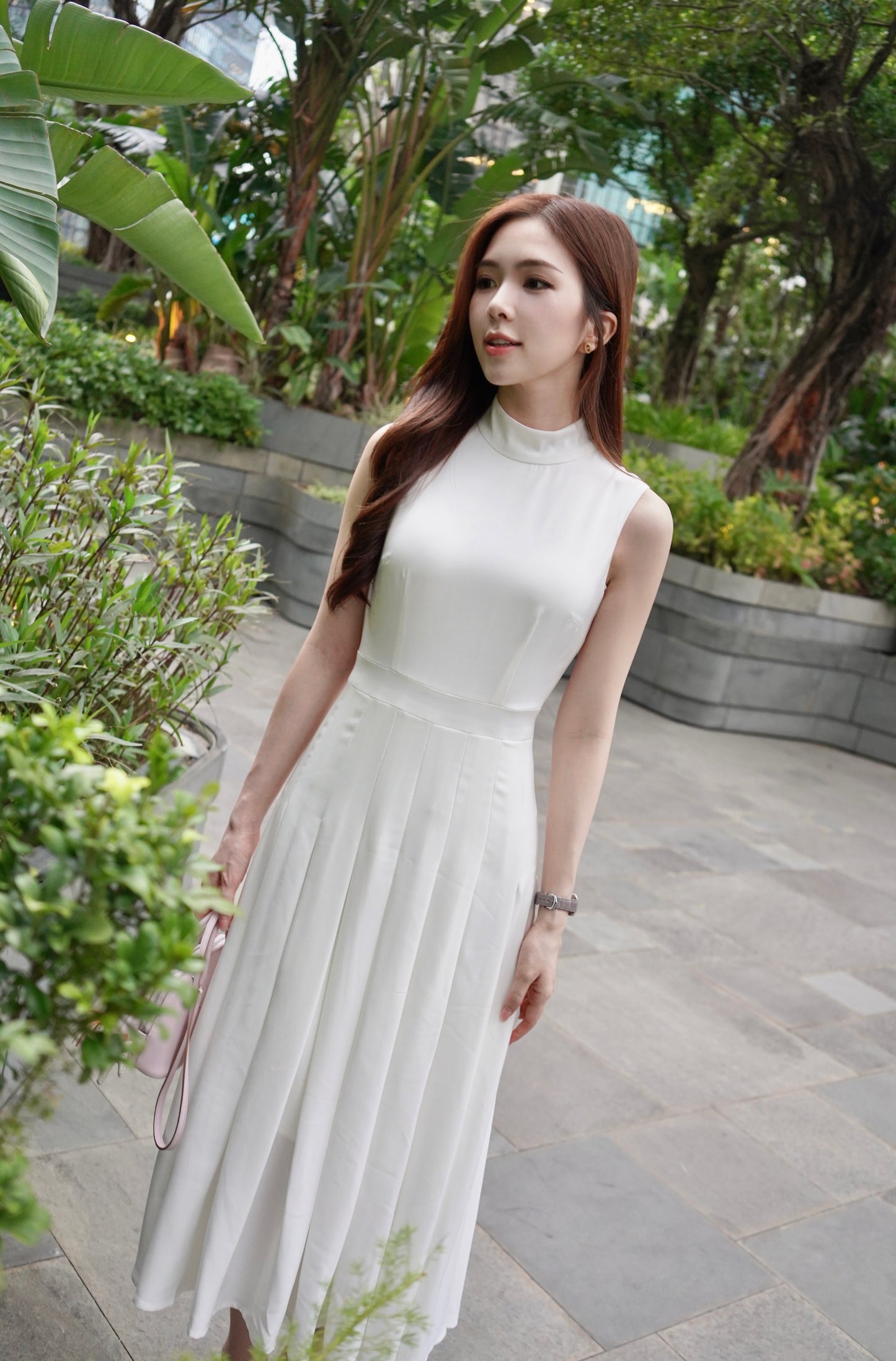 White Athena Long Dress