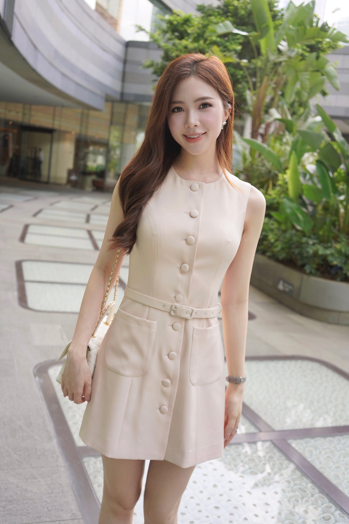 Belted Dress With Pockets