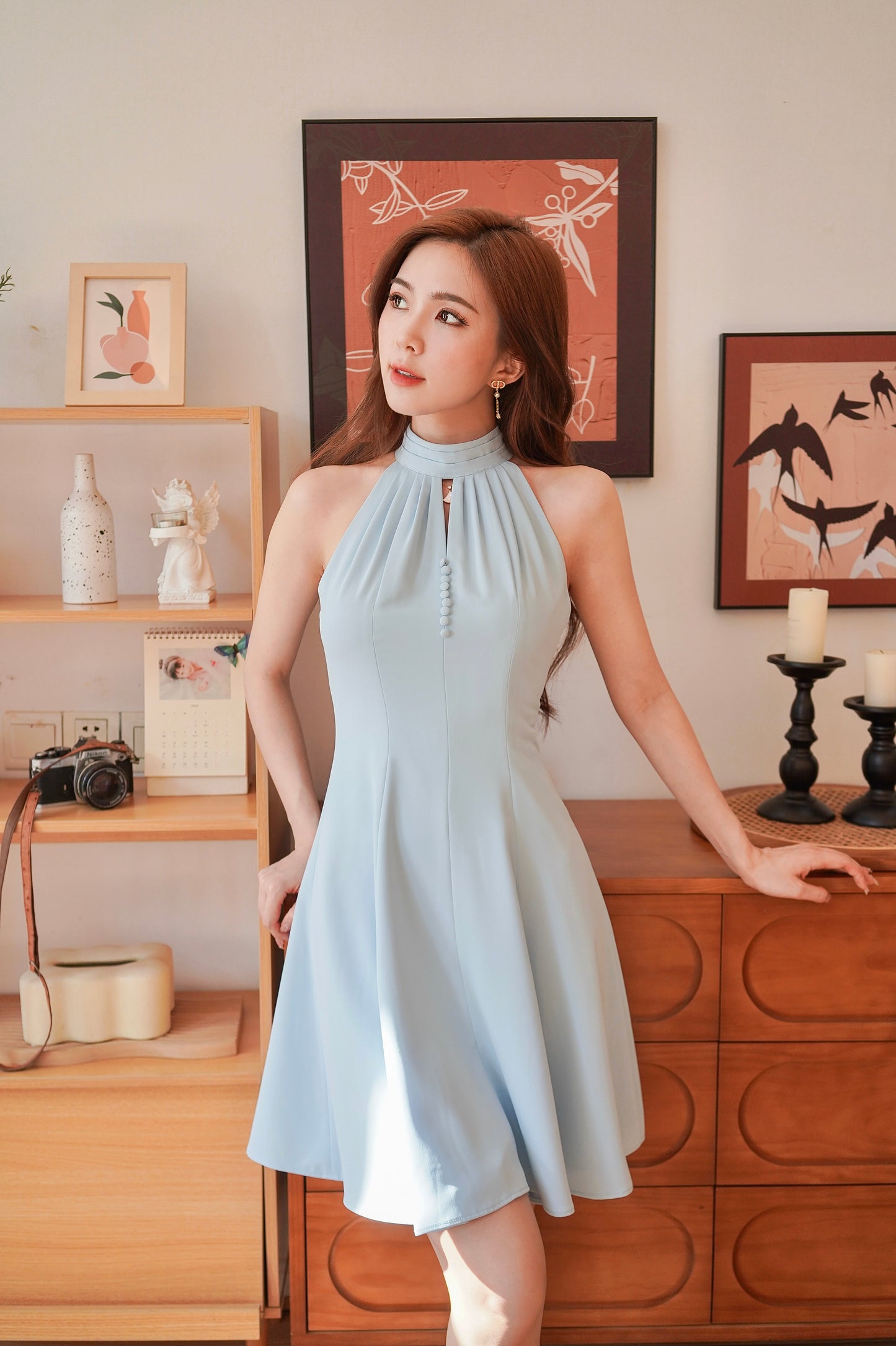 Baby Blue Halter Dress