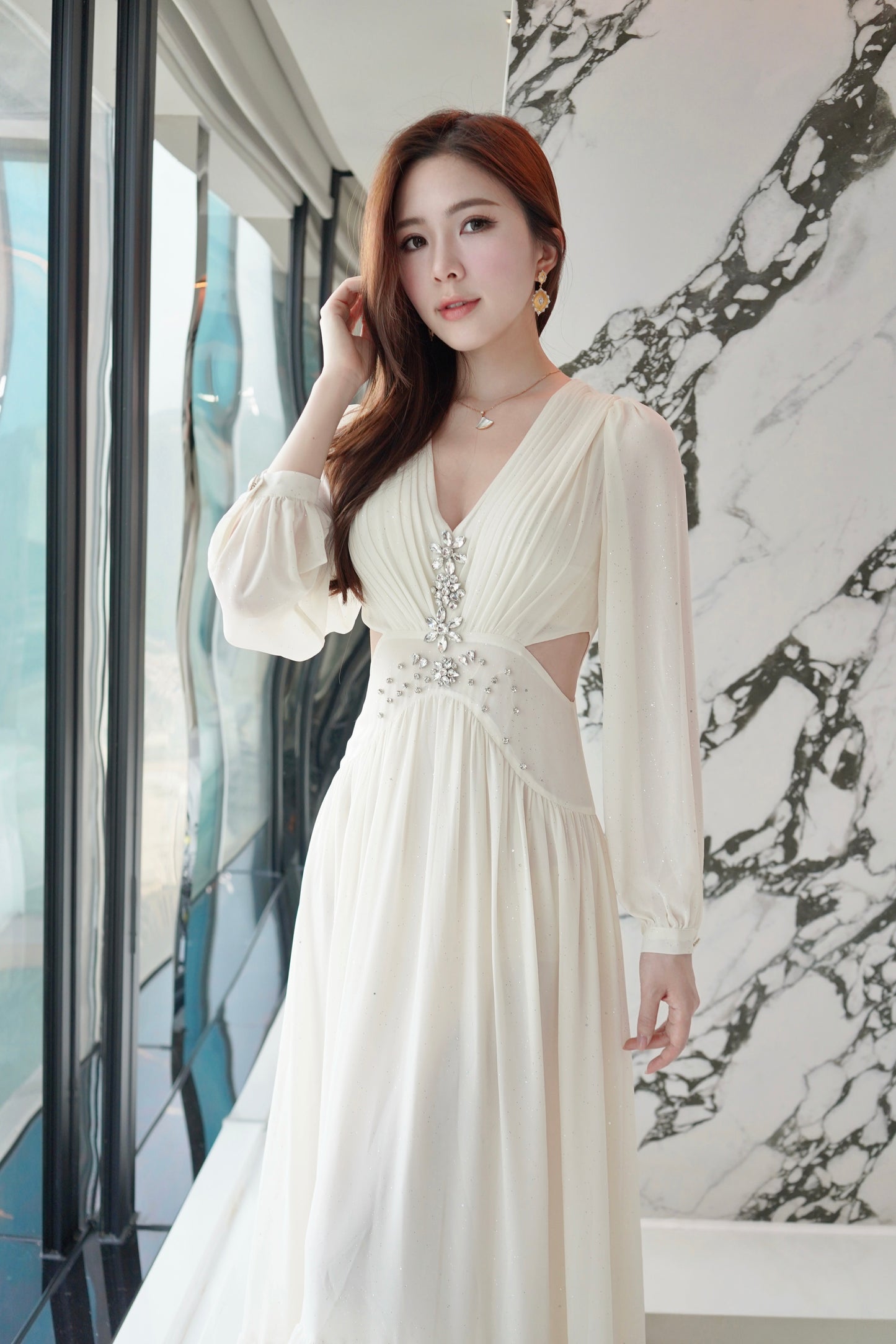 White Diamond Long Dress