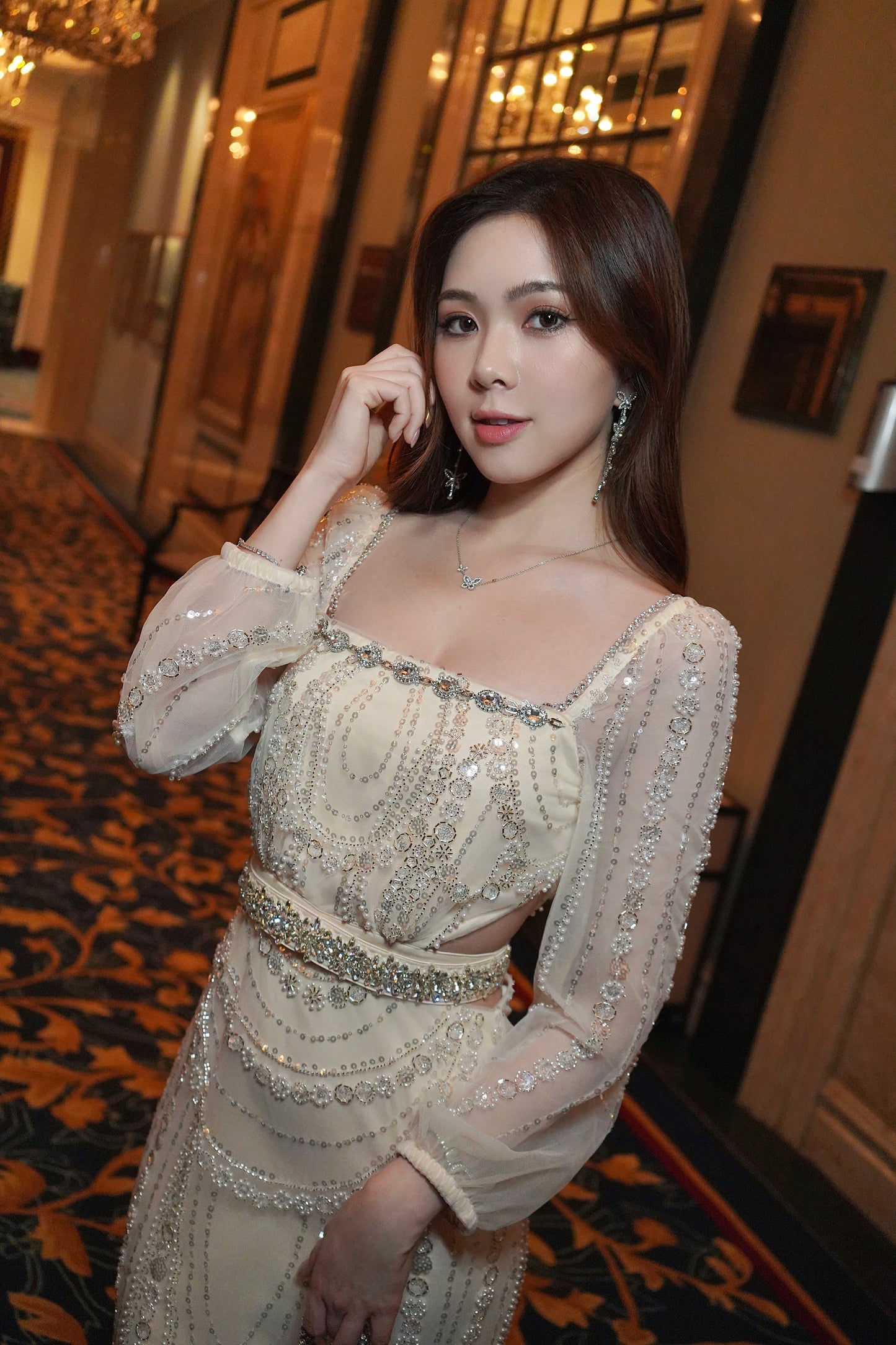 Crystal-embellish Dress