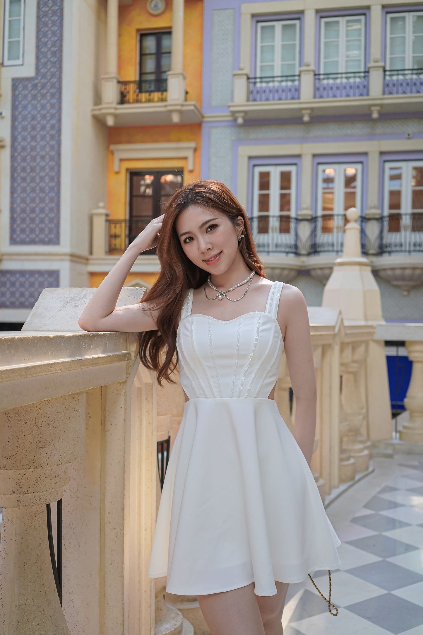 French White Crystal Dress