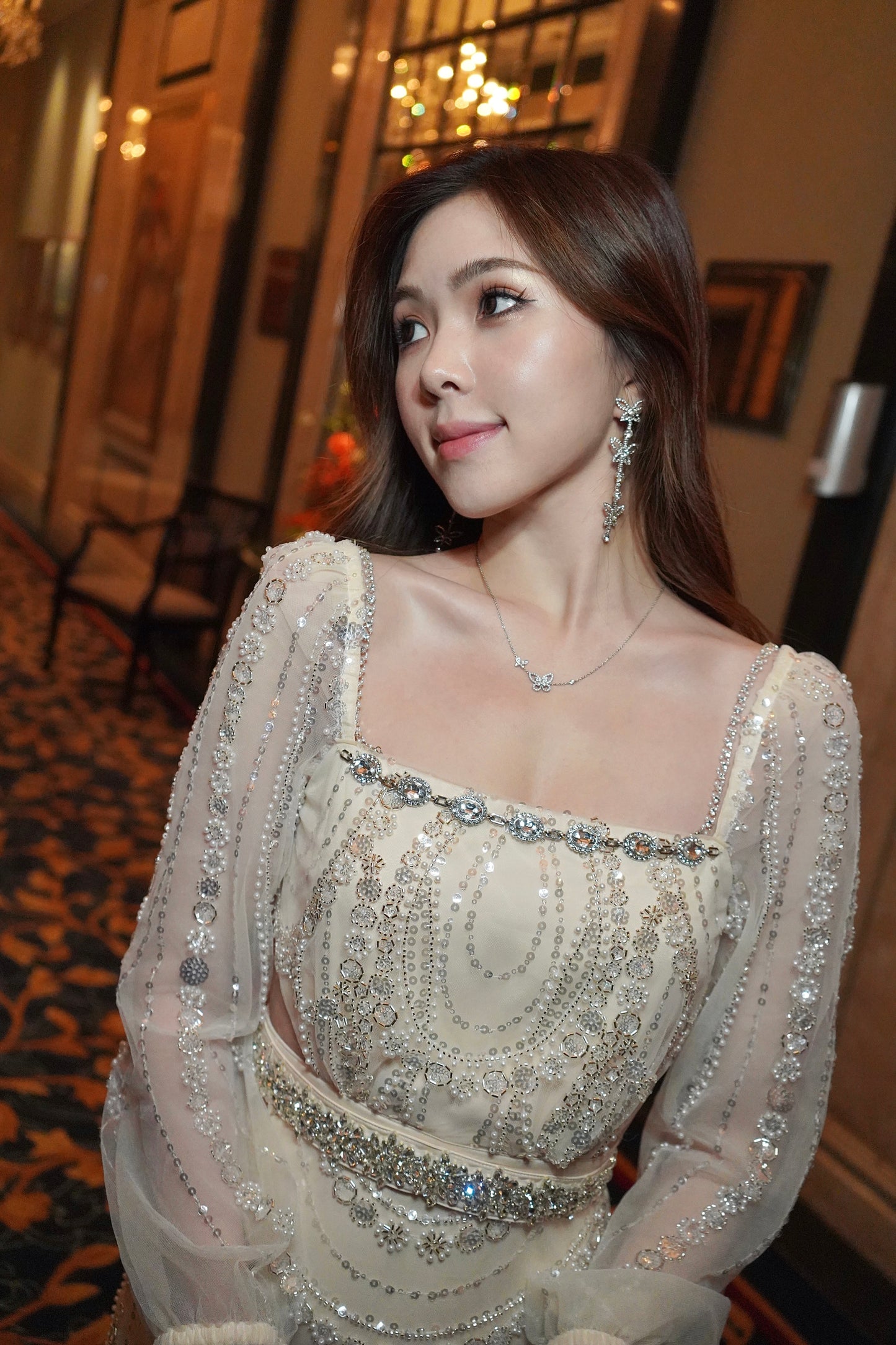 Crystal-embellish Dress