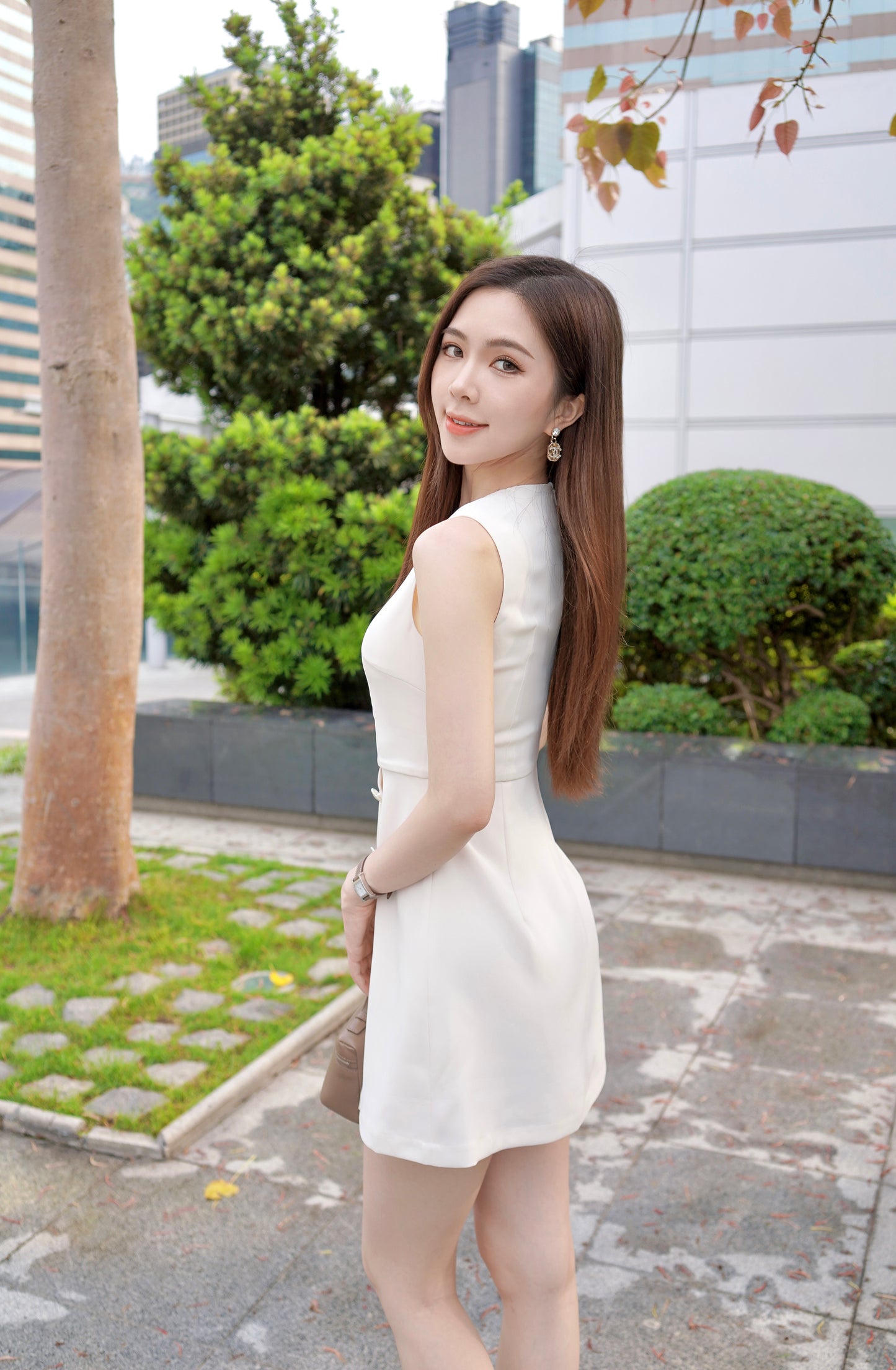 Creamy White OL Dress