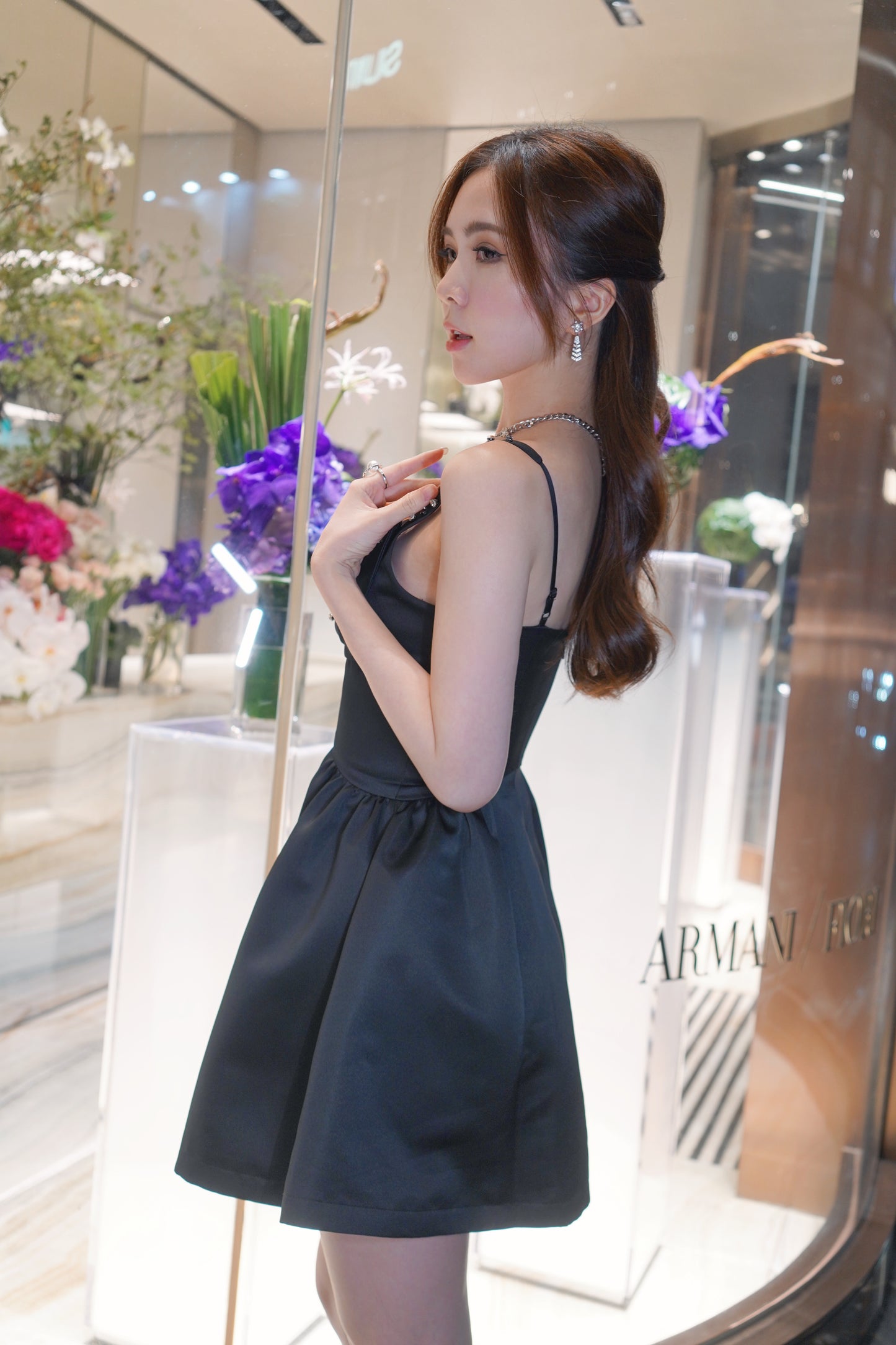 Black Bow Mini Dress