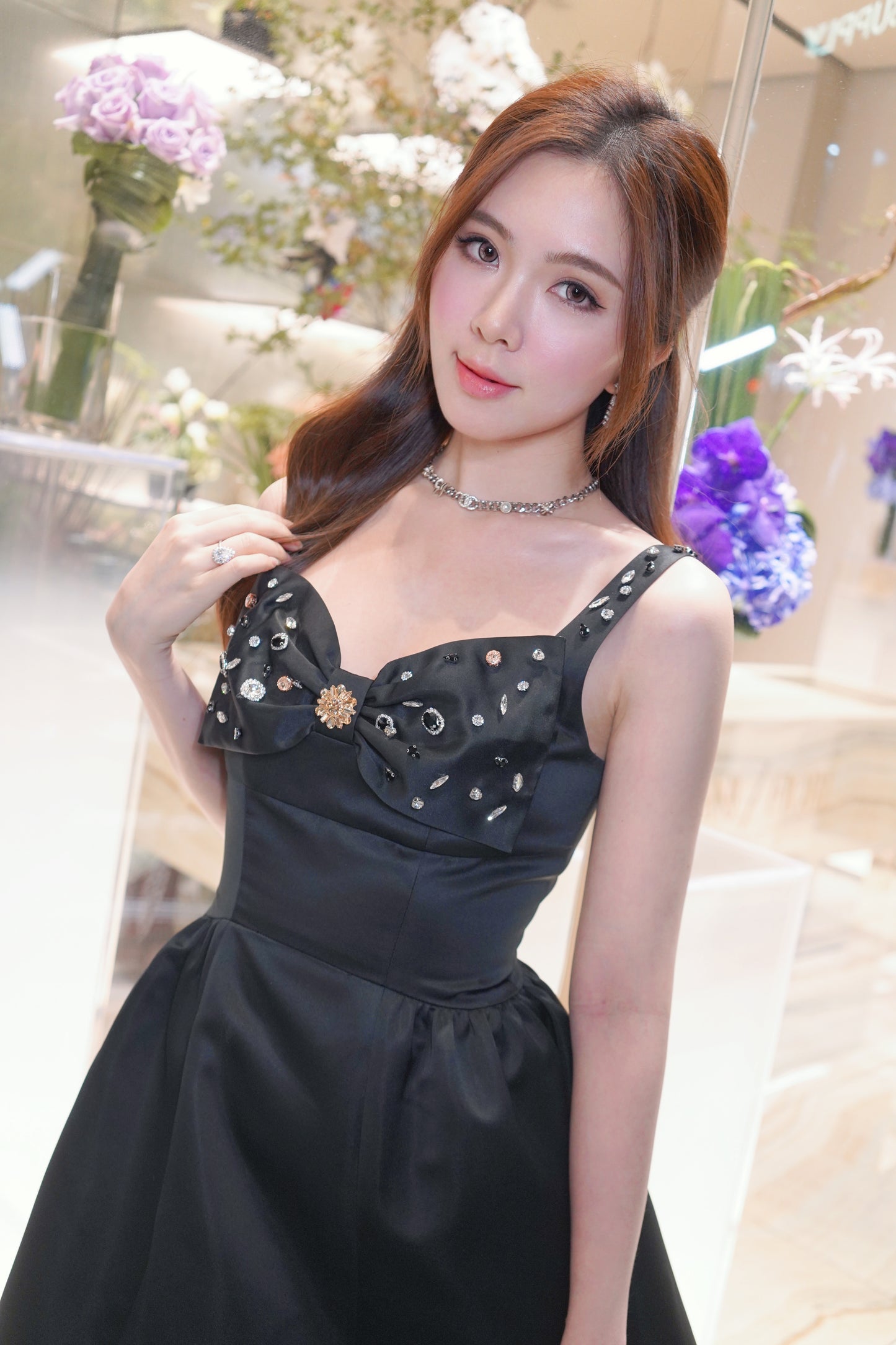 Black Bow Mini Dress