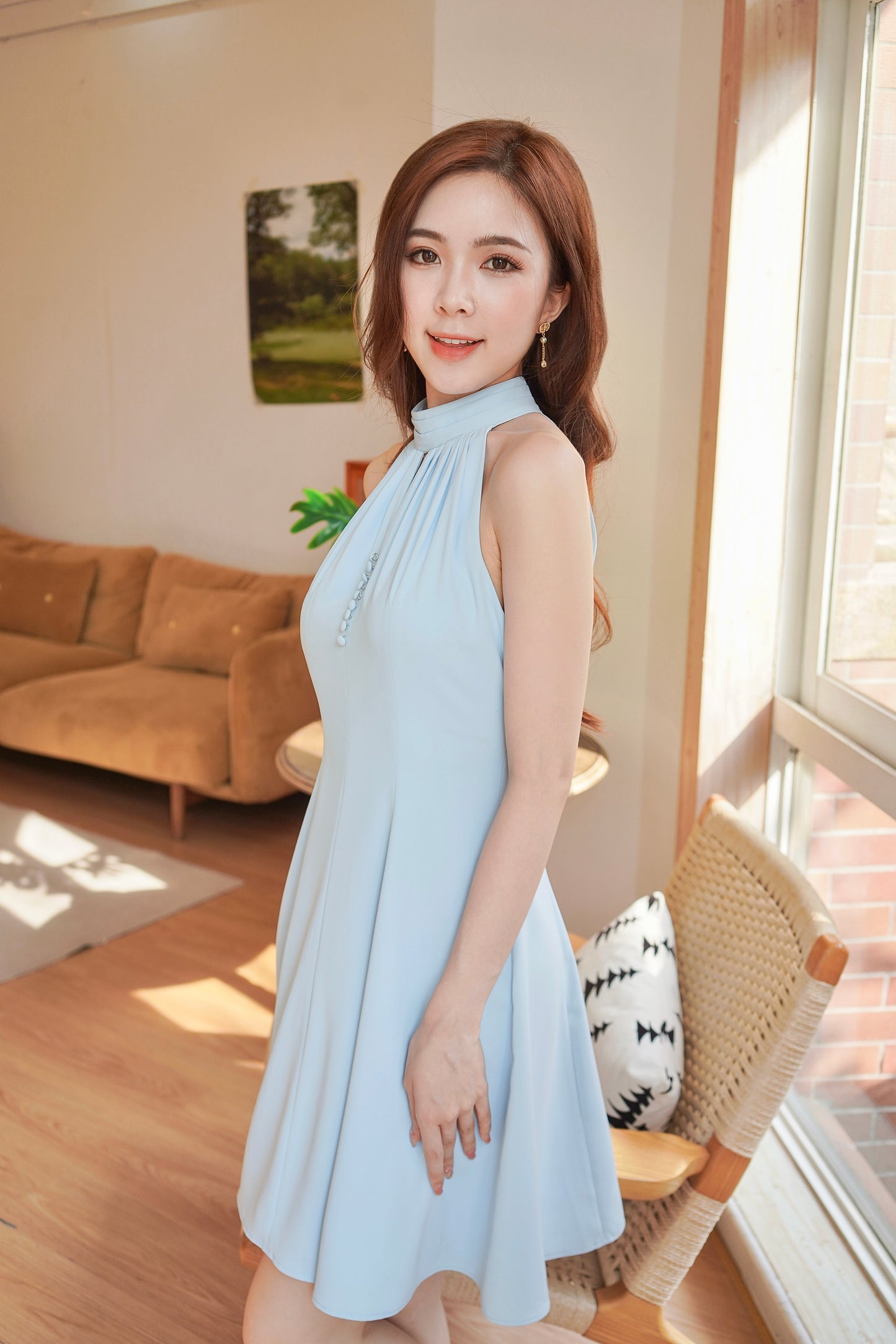 Baby Blue Halter Dress