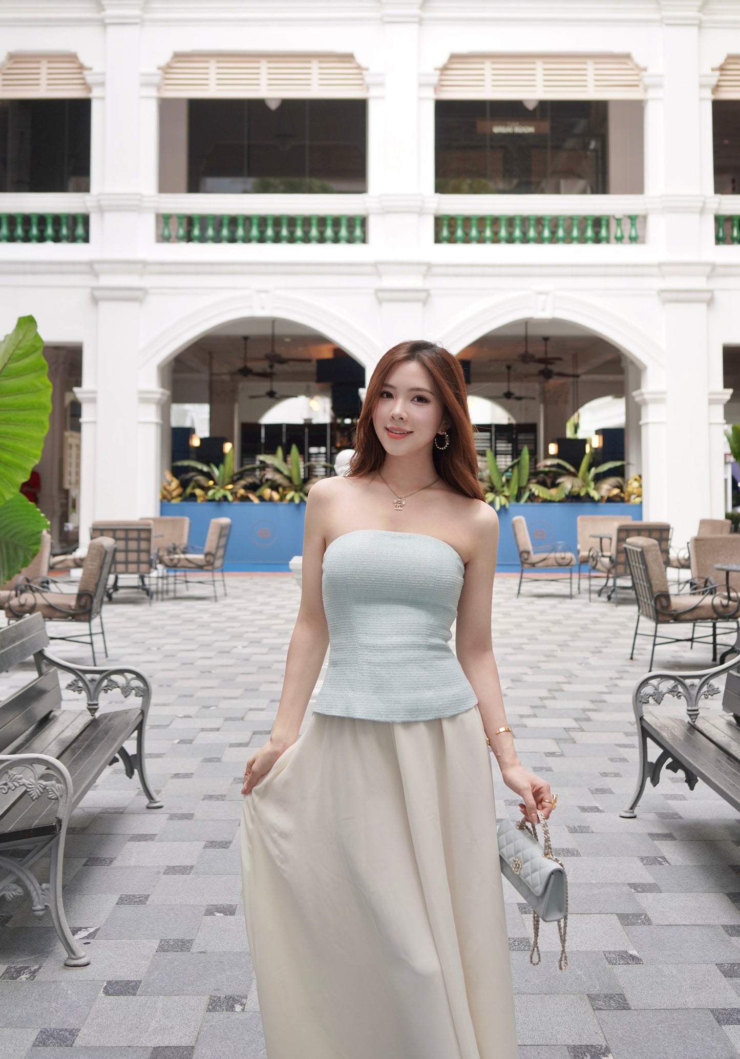 White Chiffon Trousers