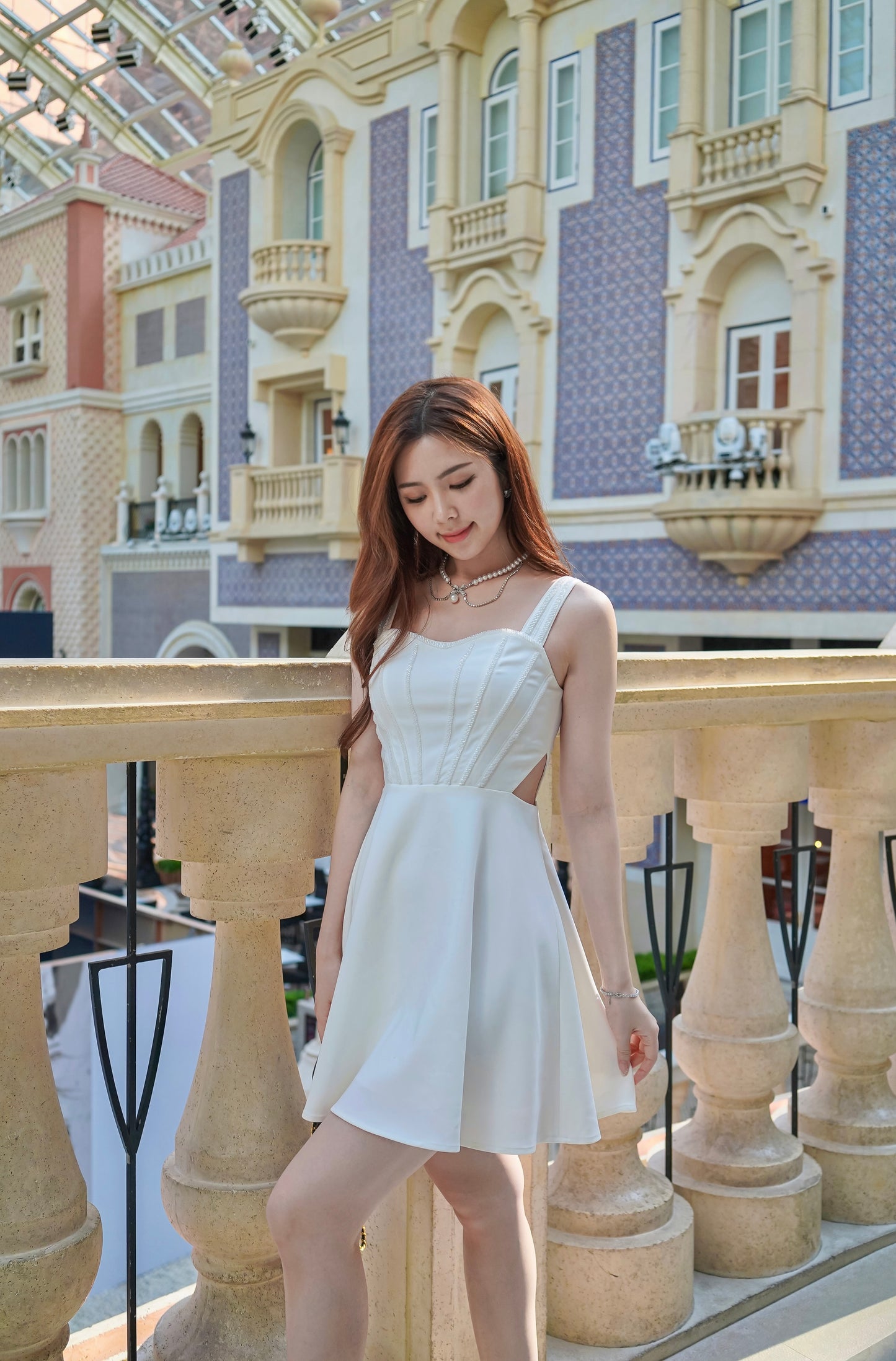 French White Crystal Dress