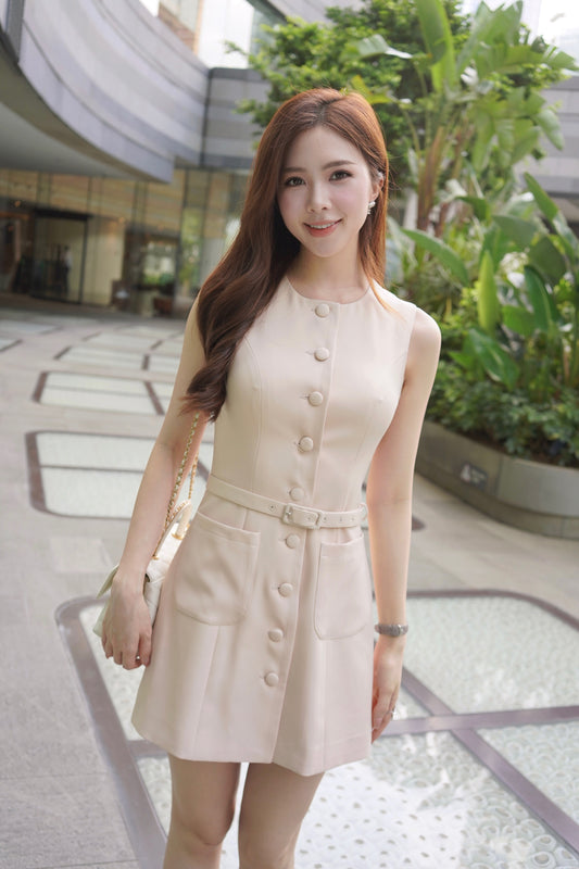 Belted Dress With Pockets